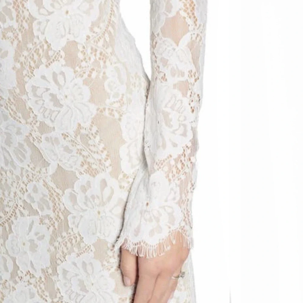 By Watters NWT Lace Long Sleeve Wedding Dress 10 - Picture 6 of 13